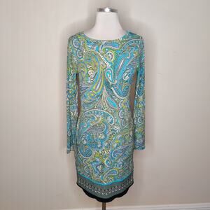 Michael Kors Dress Paisley Stretch Jersey Pullover